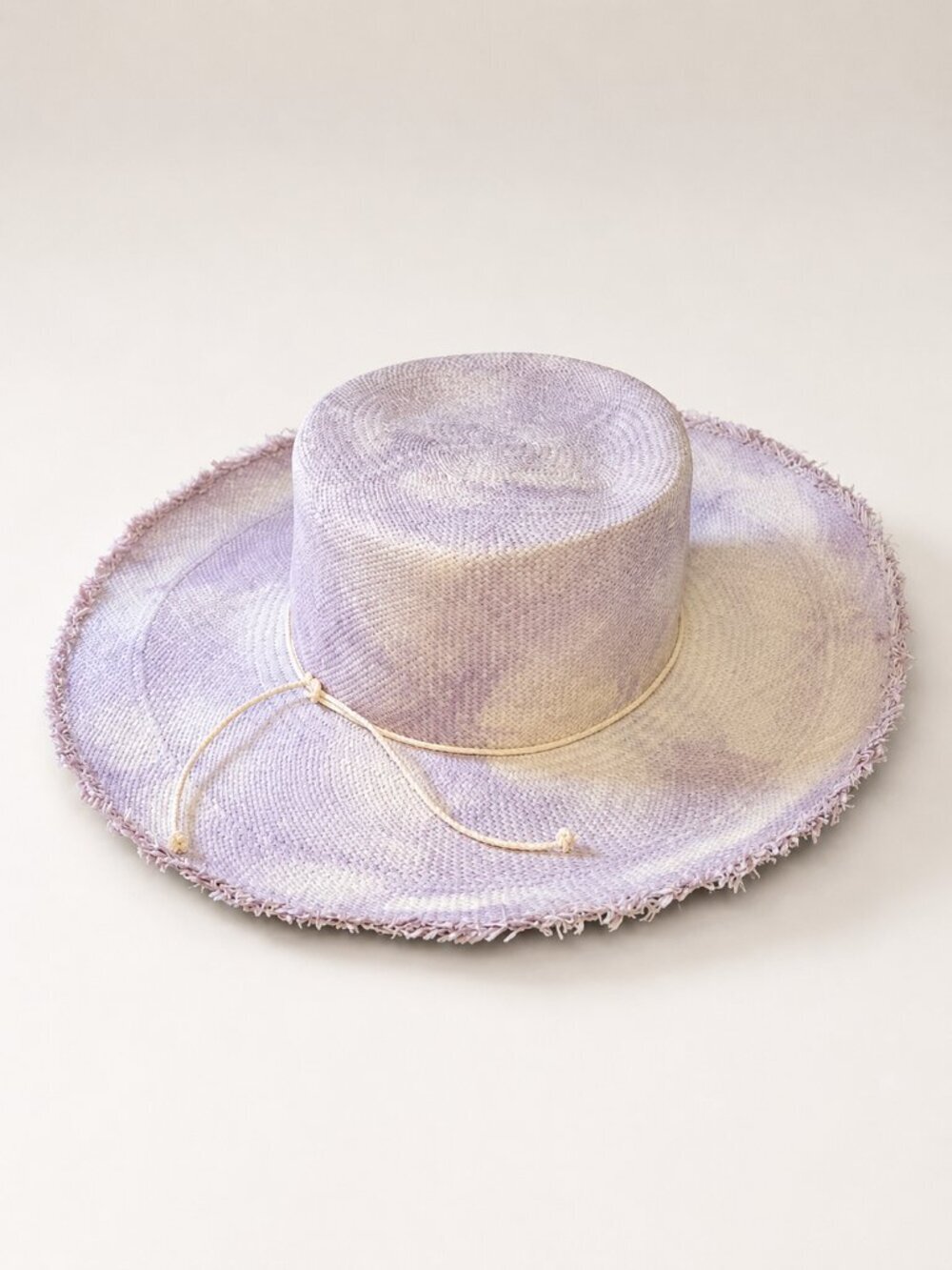 SENSI STUDIO Purple Lavender Tie Dye Panama Hat